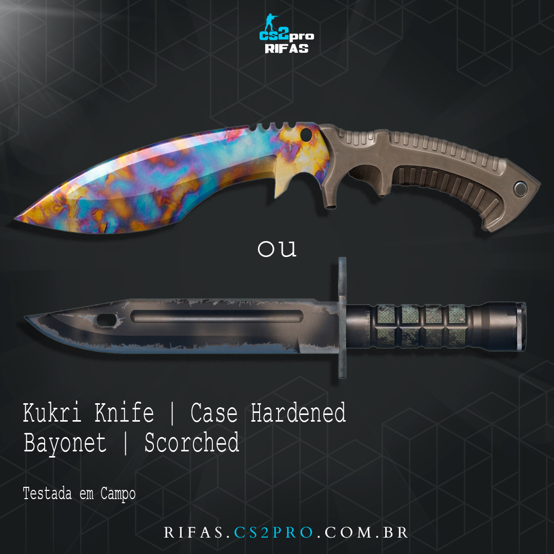 Kukri Knife | Case Hardened  ou Bayonet | Scorched